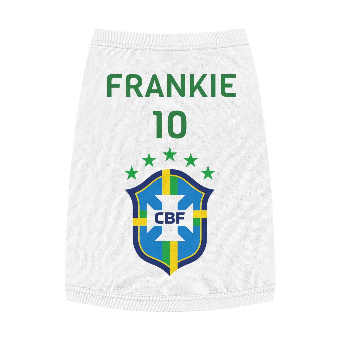 Customizable World Cup Pet Top — Team Brazil