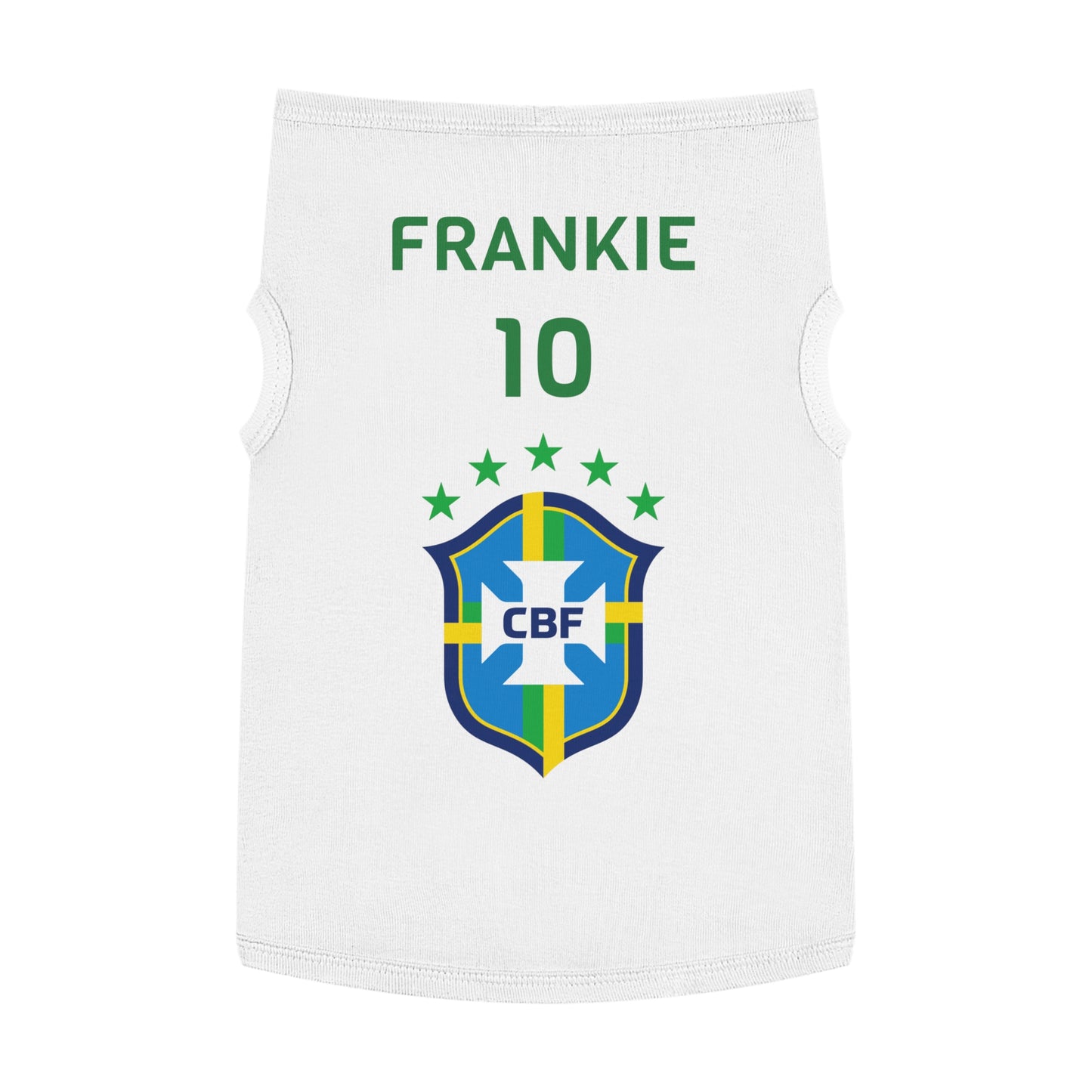 Customizable World Cup Pet Top — Team Brazil