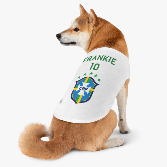 Customizable World Cup Pet Top — Team Brazil