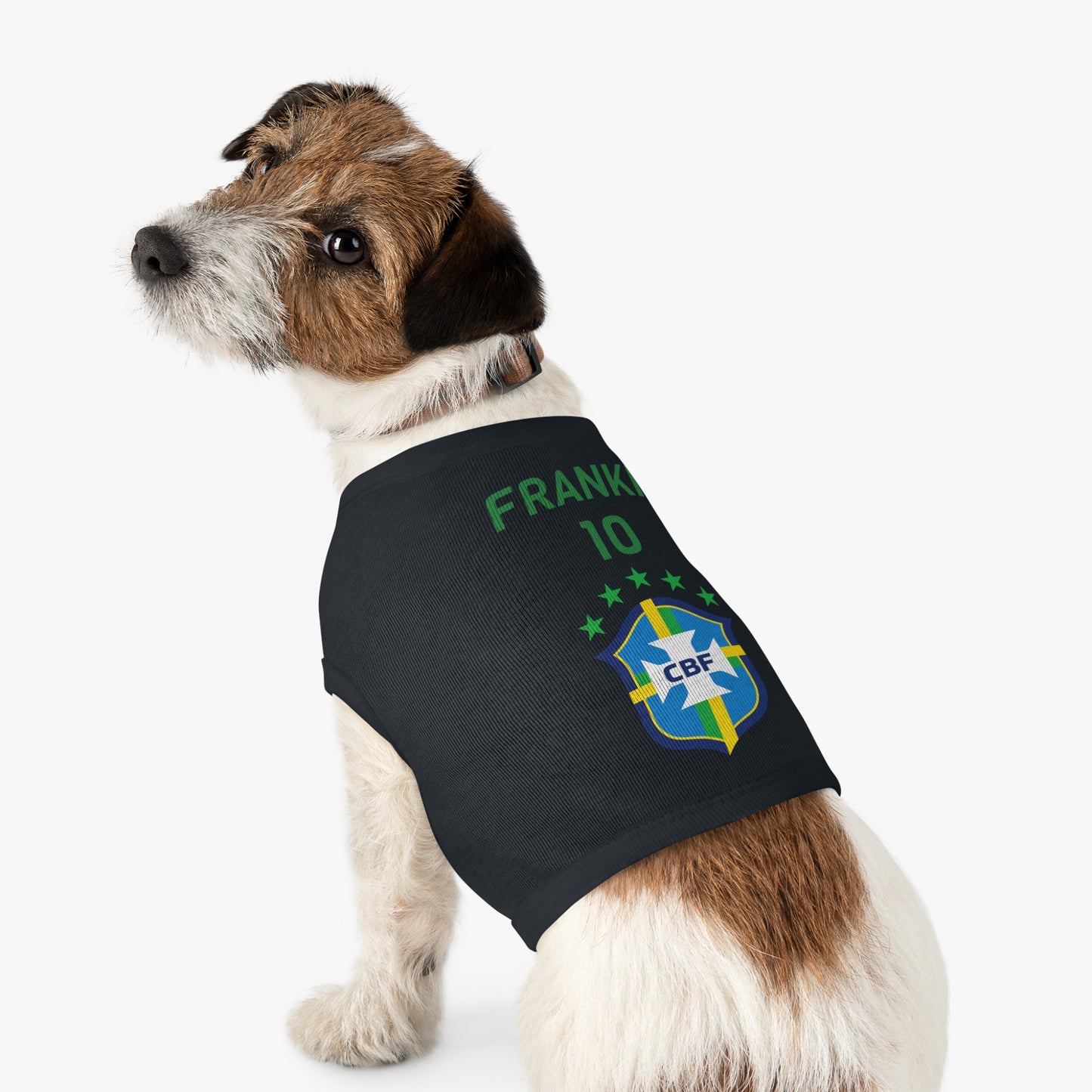 Customizable World Cup Pet Top — Team Brazil