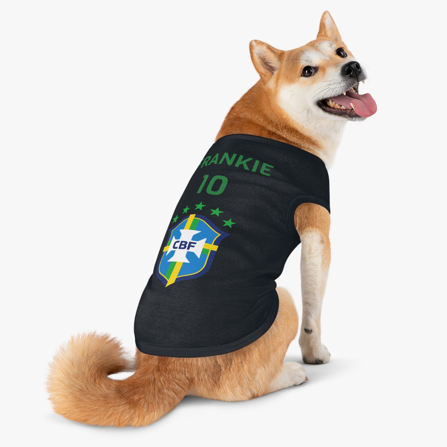 Customizable World Cup Pet Top — Team Brazil